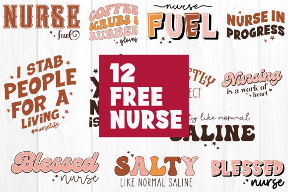 Free Retro Nurse Quote SVG Bundle: Graphics for Crafts