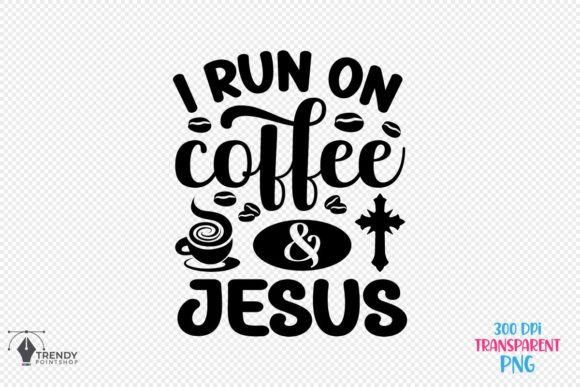 I Run on Coffee Quote SVG Design for Crafts & Graphics