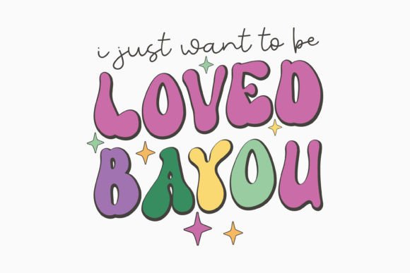 Mardi Gras Bayou Quote SVG Design Retro