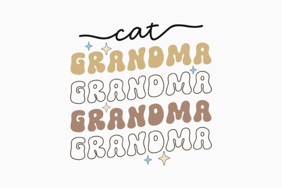Retro Funny Pet Quote SVG Cat Grandma Graphics for Crafts