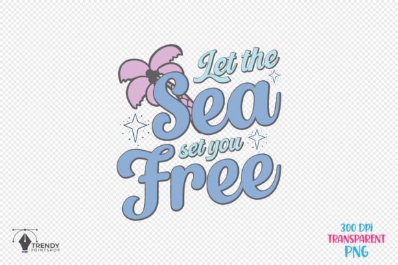 Sea Set Summer Beach Quote SVG Design: Graphics for Local Crafts Brands