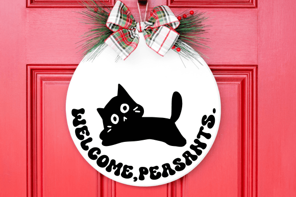 Welcome Pesants SVG: Cat Graphics for Crafts
